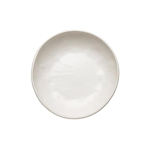 White Stoneware Bowl with Reactive Glaze - Creative Co-Op