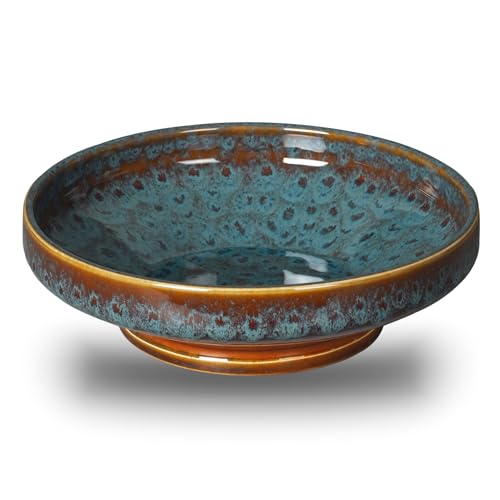 Ceramic Fruit Bowl, Decorative Pedestal Bowl, Large Serving