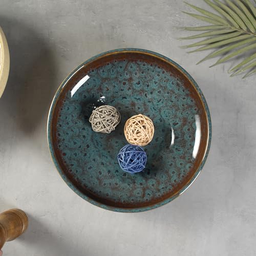 Ceramic Fruit Bowl, Decorative Pedestal Bowl, Large Serving