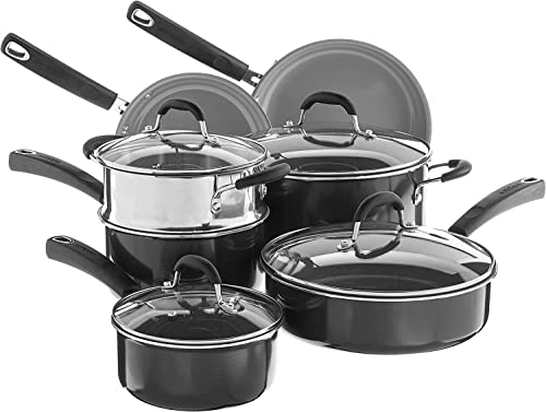Cuisinart 11-Piece Nonstick Cookware Set, Black Ceramica XT