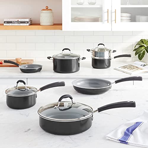 Cuisinart 11-Piece Nonstick Cookware Set, Black Ceramica XT
