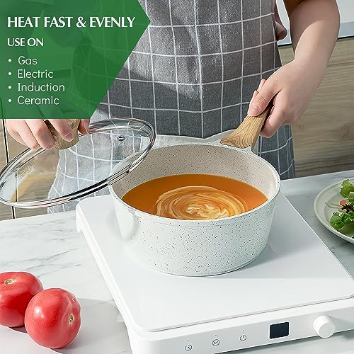 Non-toxic Ceramic Cookware Set with Silicone Tools