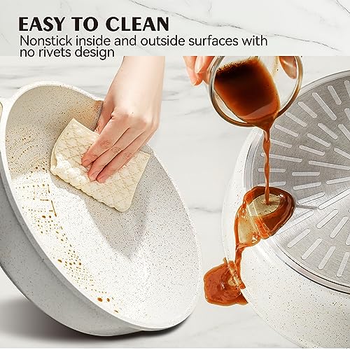 Non-toxic Ceramic Cookware Set with Silicone Tools