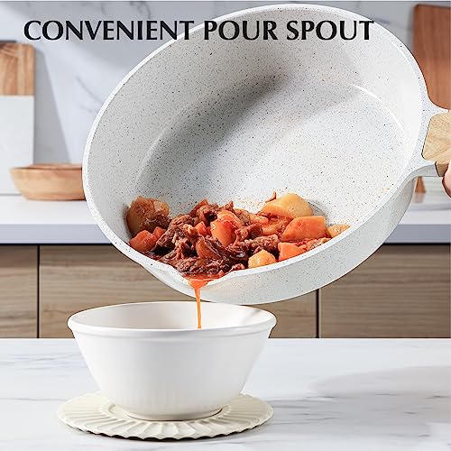 Non-toxic Ceramic Cookware Set with Silicone Tools