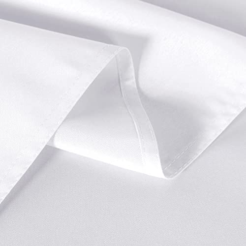 2 Pack White Stain Resistant Tablecloth, 60x102 Inch