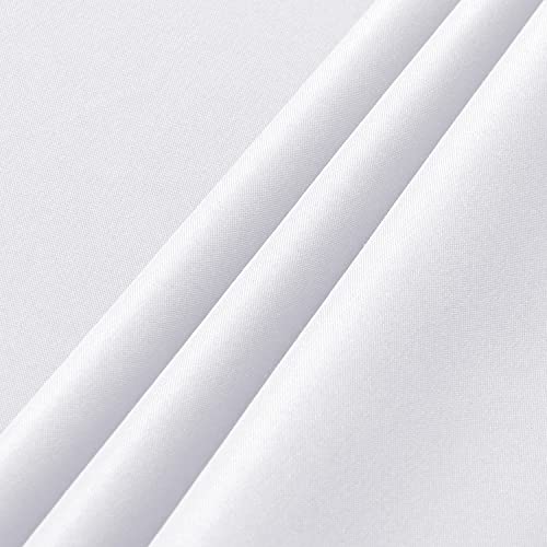2 Pack White Stain Resistant Tablecloth, 60x102 Inch