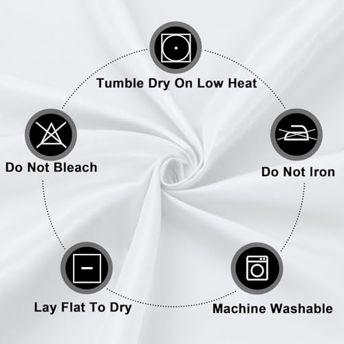 6 White Table Cloths - Stain/Wrinkle Resistant - 60 x 102