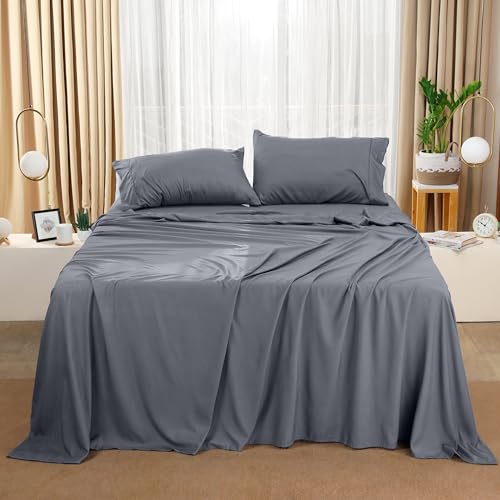 Utopia Bedding Queen Sheets Set - Brushed Microfiber - Gray