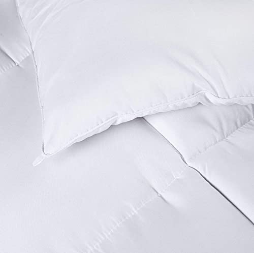Quilted Comforter Insert with Box Stitched Design - Queen