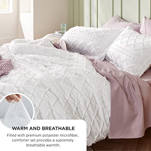 White Boho Tufted Shabby Chic Full Size Bedding