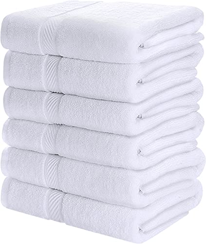6 Pack Medium Bath Towel Set, Lightweight & Absorbent