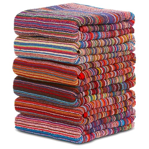 BolBom's 6 Piece Assorted Cotton Beach Towel Set