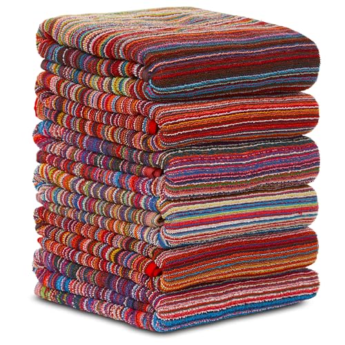 BolBom's 6 Piece Assorted Cotton Beach Towel Set