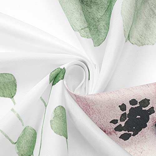 Watercolor Floral Shower Curtain Set, Sage Green Beige