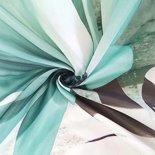 Rustic Farmhouse Teal Floral Shower Curtain With Hooks