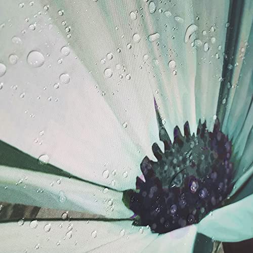 Rustic Farmhouse Teal Floral Shower Curtain With Hooks