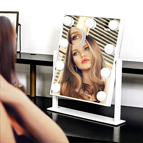 Hollywood Mirror Vanity with Touch Control & LED Bulbs