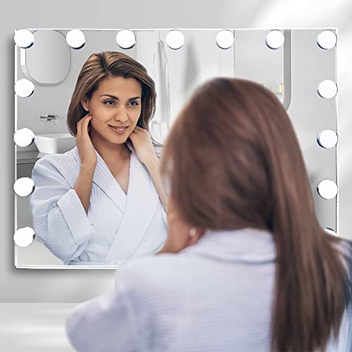 SLIMOON Hollywood Vanity Mirror with Dimmable LED Bulbs