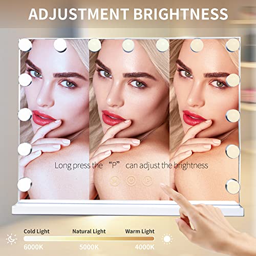 SLIMOON Hollywood Vanity Mirror with Dimmable LED Bulbs