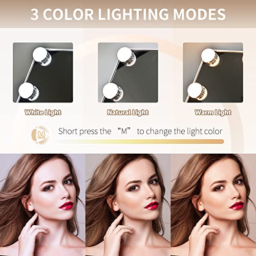 SLIMOON Hollywood Vanity Mirror with Dimmable LED Bulbs