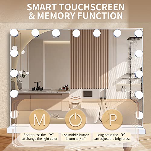 SLIMOON Hollywood Vanity Mirror with Dimmable LED Bulbs