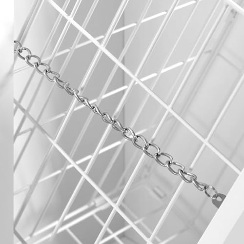 Yaheetech Tall White Bathroom Cabinet with Laundry Hamper