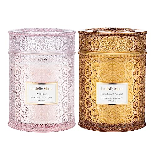 LA JOLIE MUSE Pink Rose and Sandalwood Candle