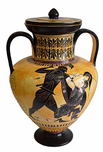 Ancient Greek Amphora Vase Replica - Handcrafted Decor