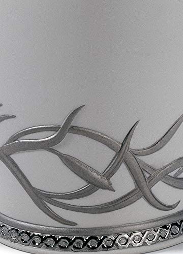 Silver Lustre Herons Realm Covered Vase