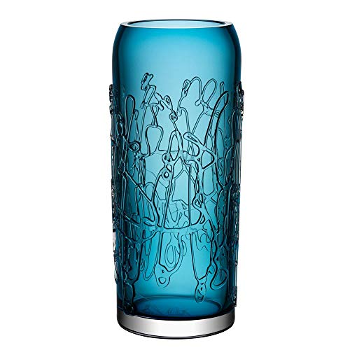 Large Blue Twine Vase by Kosta Boda
