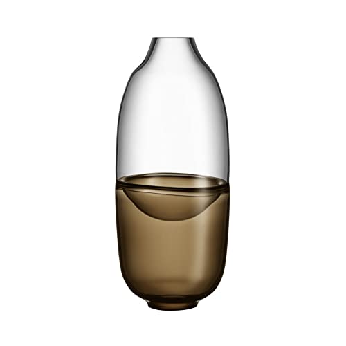Kosta Boda Brown Septum Crystal Vase