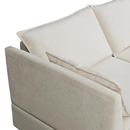 Large Modern Beige U-Shape Sectional Sofa Set