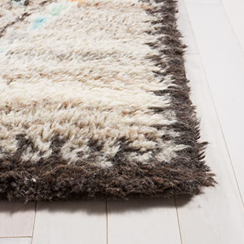 Hand-Knotted Moroccan Boho Tribal Area Rug