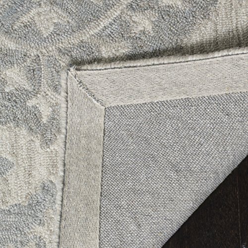 Handmade Modern Ivory & Grey Area Rug 9' x 12