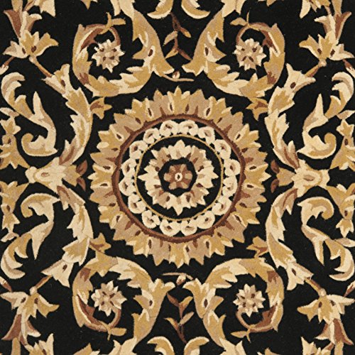 Handmade Black & Gold Area Rug - 8' x 11