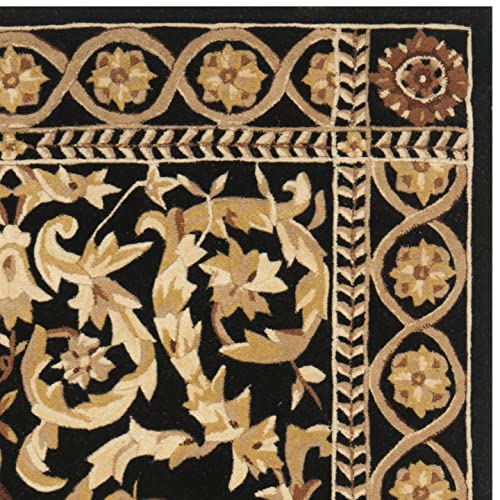 Handmade Black & Gold Area Rug - 8' x 11