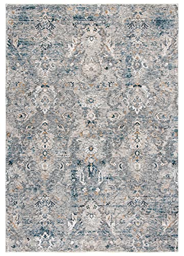 Vintage Grey & Gold Area Rug - 9' x 12