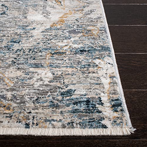 Vintage Grey & Gold Area Rug - 9' x 12