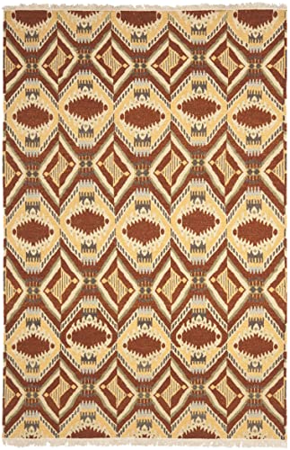 Bengal Diamond Paprika Hand-Knotted Area Rug 8' x 10