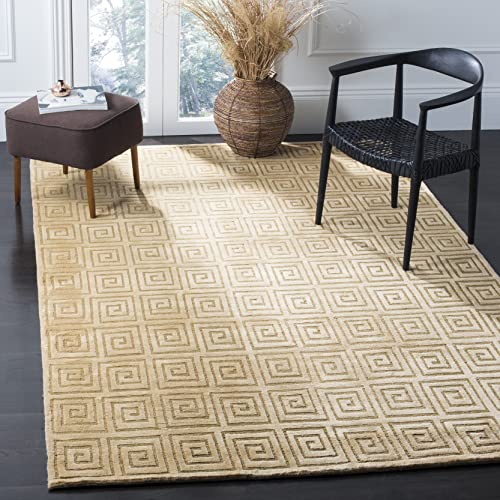 Tibetan Collection Ivory Hand-Knotted Wool Area Rug