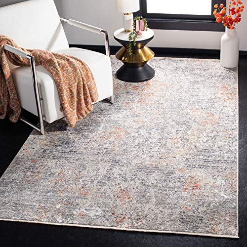 Modern Abstract Grey and Multi Area Rug 9' x 12