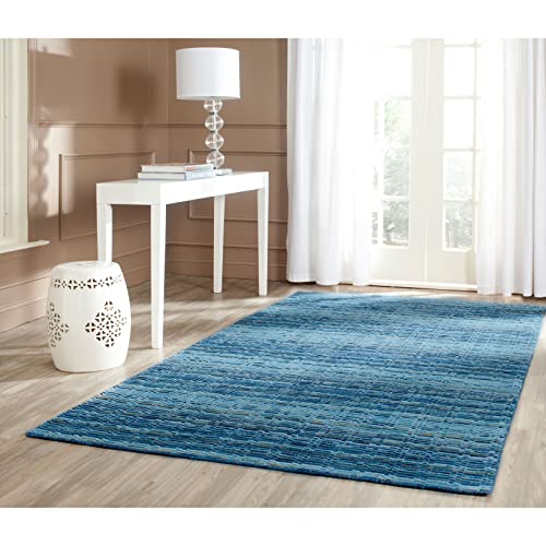 Handmade Blue Multi Area Rug - 9' x 12