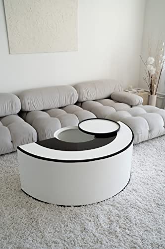 Mid Century Half Circle Post Modern Coffee Table