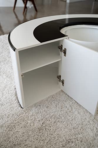 Mid Century Half Circle Post Modern Coffee Table