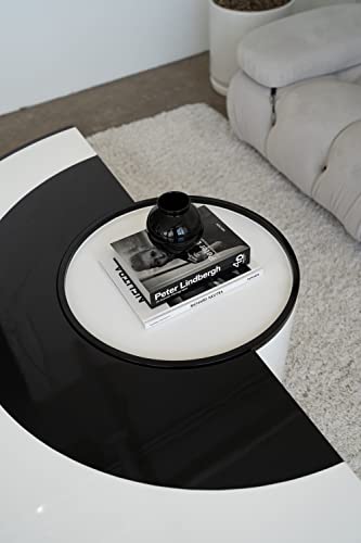 Mid Century Half Circle Post Modern Coffee Table