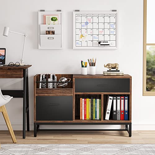 Rustic Brown 39 inch File Cabinet with Drawers