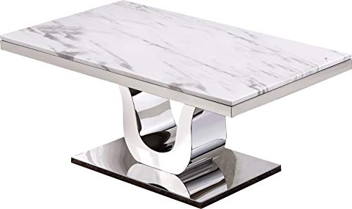 Elegant White and Silver Coffee Table Design