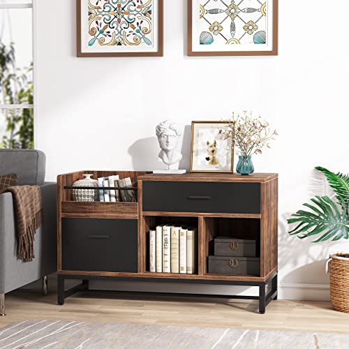 Rustic Brown 39 inch File Cabinet with Drawers