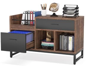 Rustic Brown 39 inch File Cabinet with Drawers