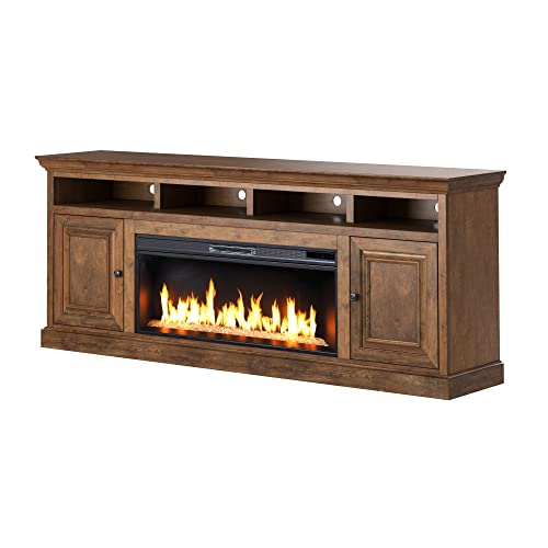 Laguna Traditional Fireplace TV Stand in Bourbon Finish